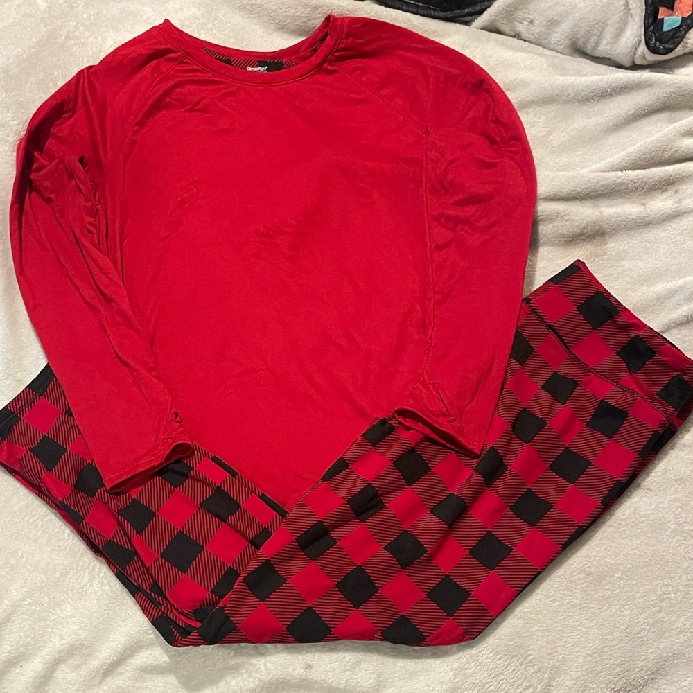 Champion Red and Black Checkered Pajama Set